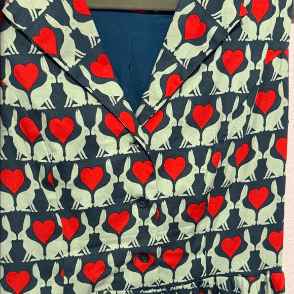 Lindy Bop Dress Rabbit Heart Print - Picture 5 of 5